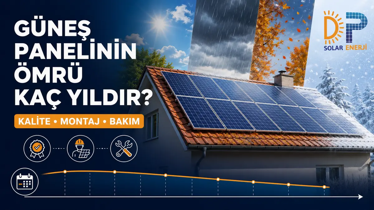 Farklı mevsim koşullarında çalışmaya devam eden uzun ömürlü çatı güneş panelleri